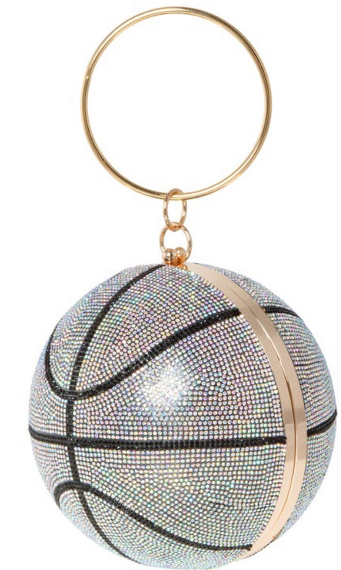 Sparkly Rhinestone Basketball Ball